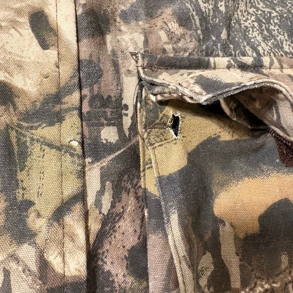 Vintage Ozark Trail Hunting Jacket Men Large 100% Cotton Mossy Oak‎ Camo 90s - Picture 4 of 6